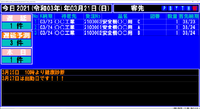 見える化管理 画面